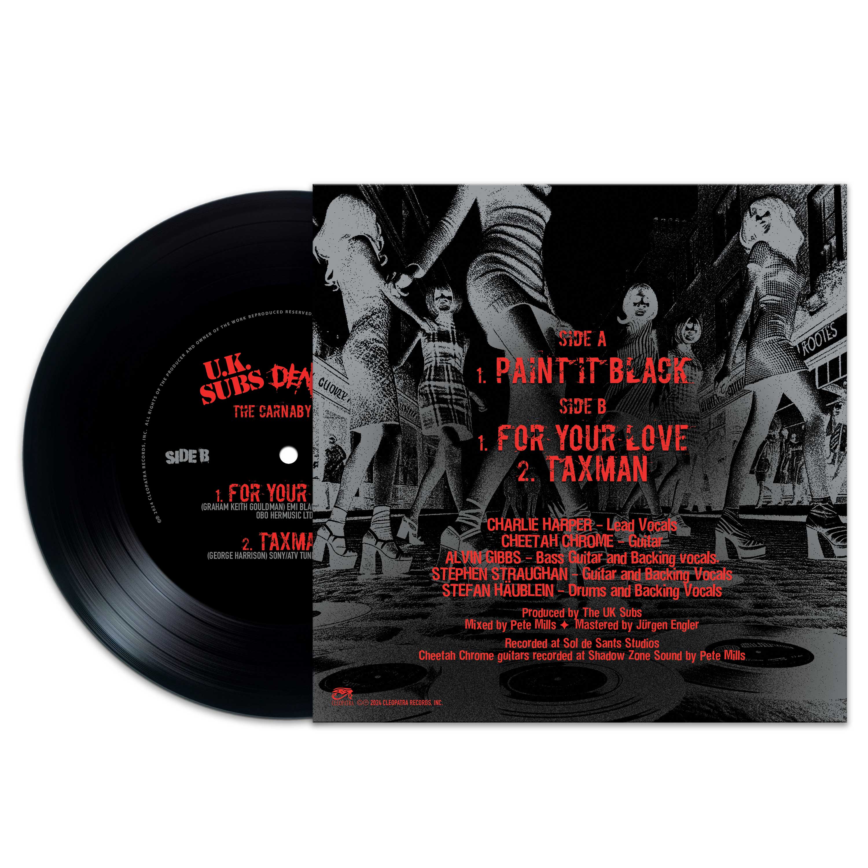 UK Subs & Dead Boys - Carnaby St. (Black 7" Vinyl) - Image 2