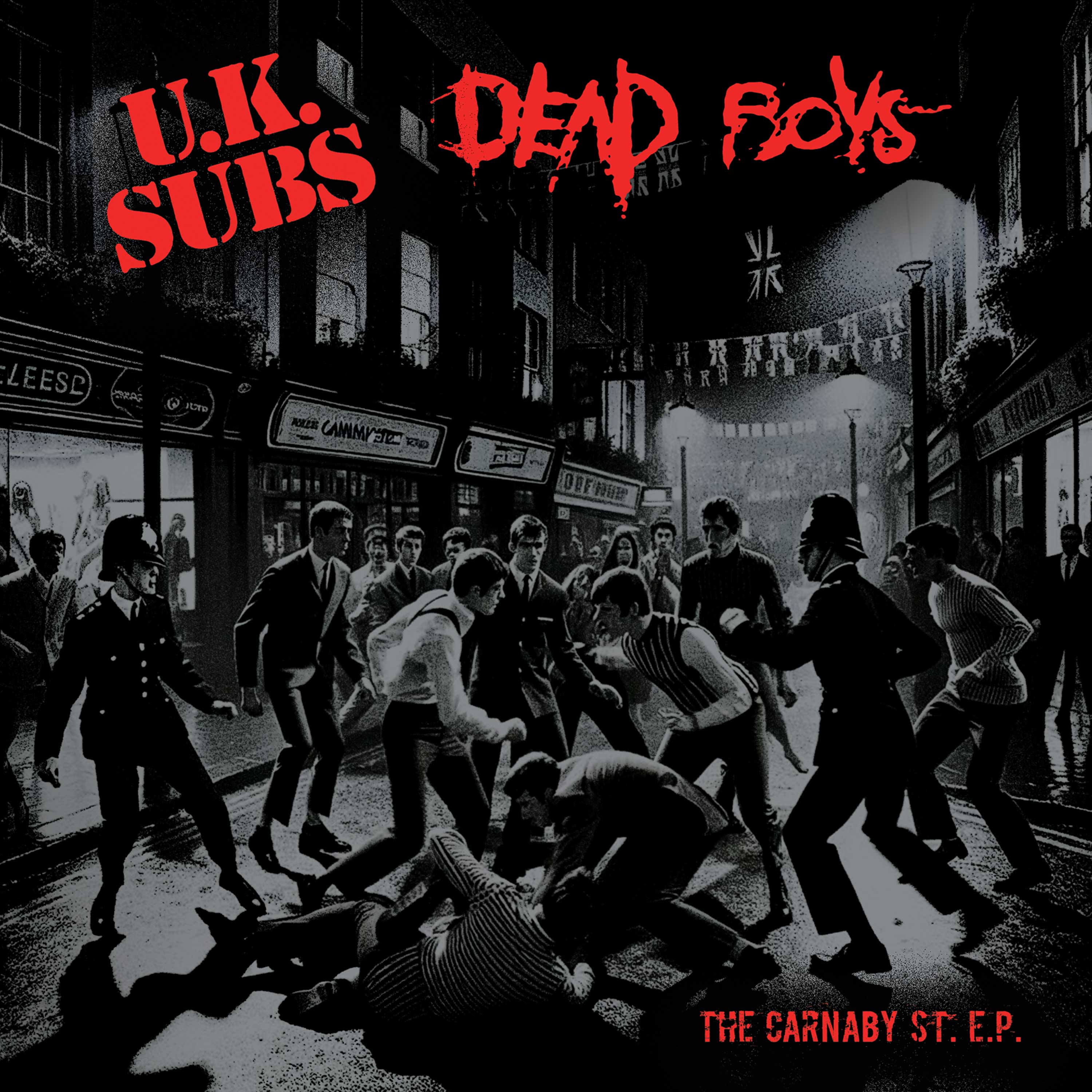 UK Subs & Dead Boys - Carnaby St. (Black 7" Vinyl) - Image 3