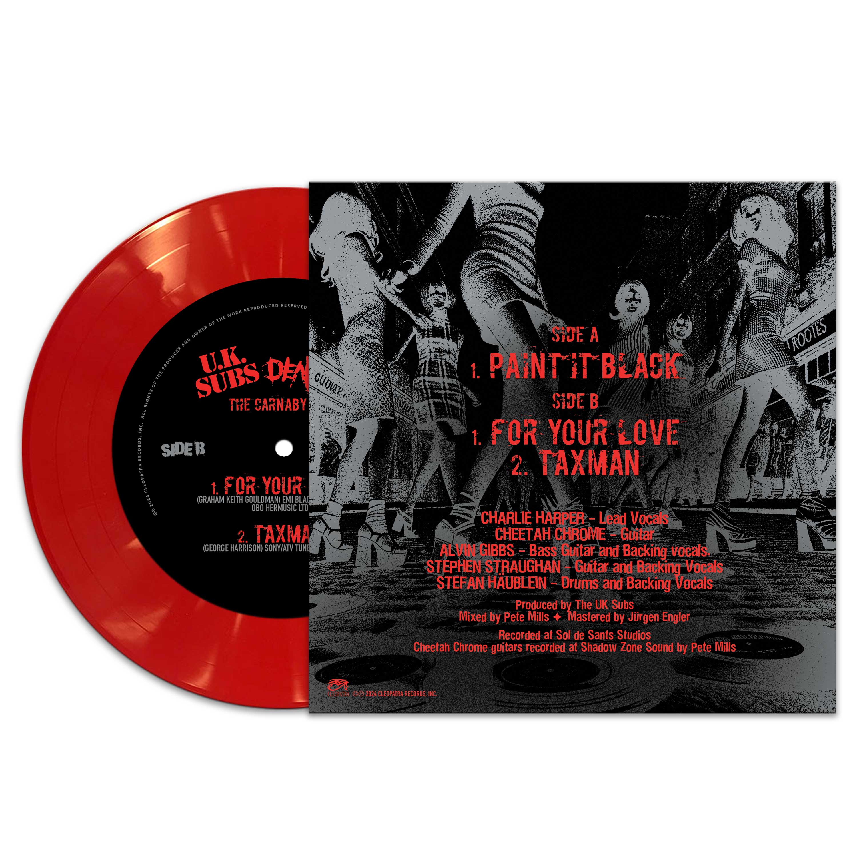 UK Subs & Dead Boys - Carnaby St. (Red 7" Vinyl) - Image 2