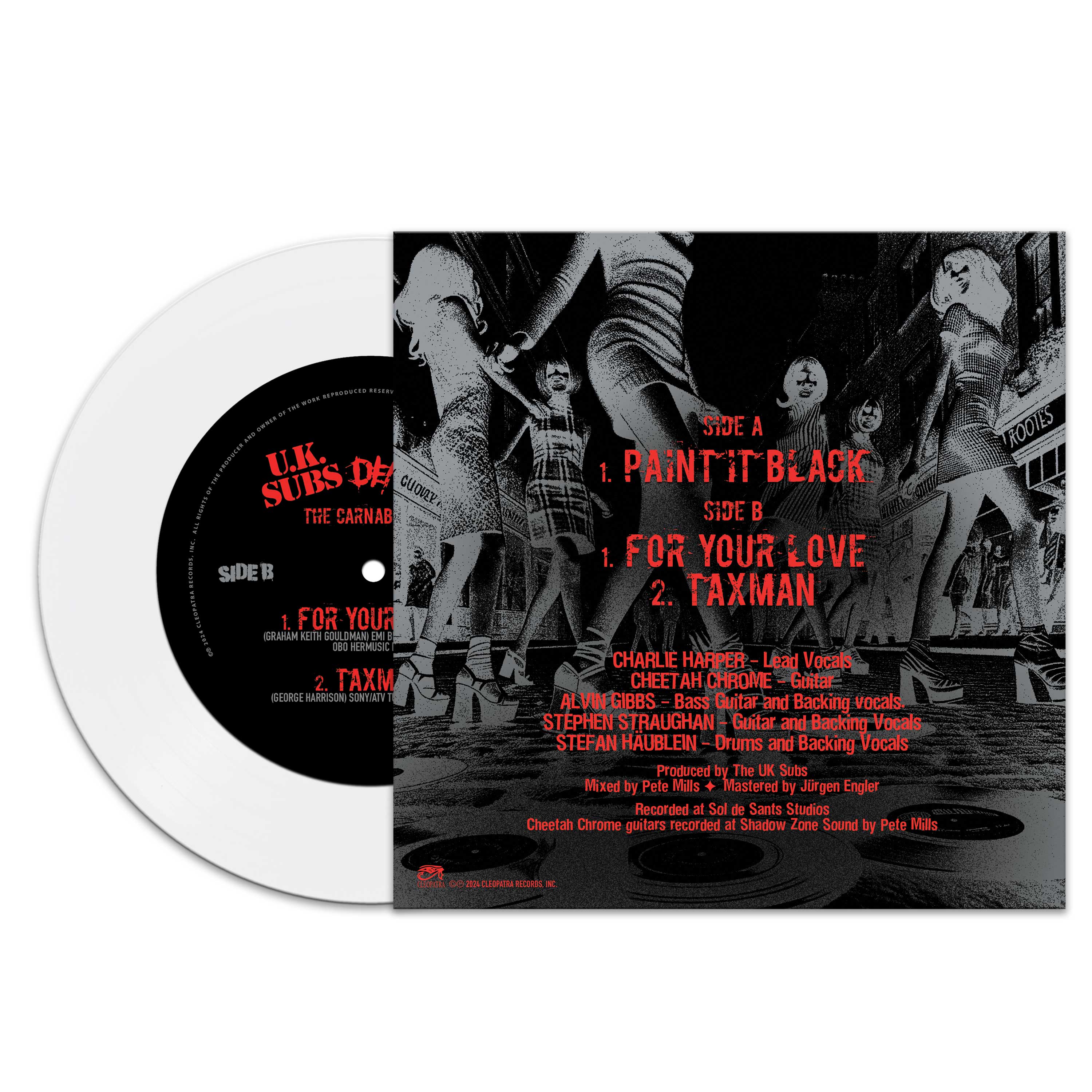 UK Subs & Dead Boys - Carnaby St. (White 7" Vinyl) - Image 2