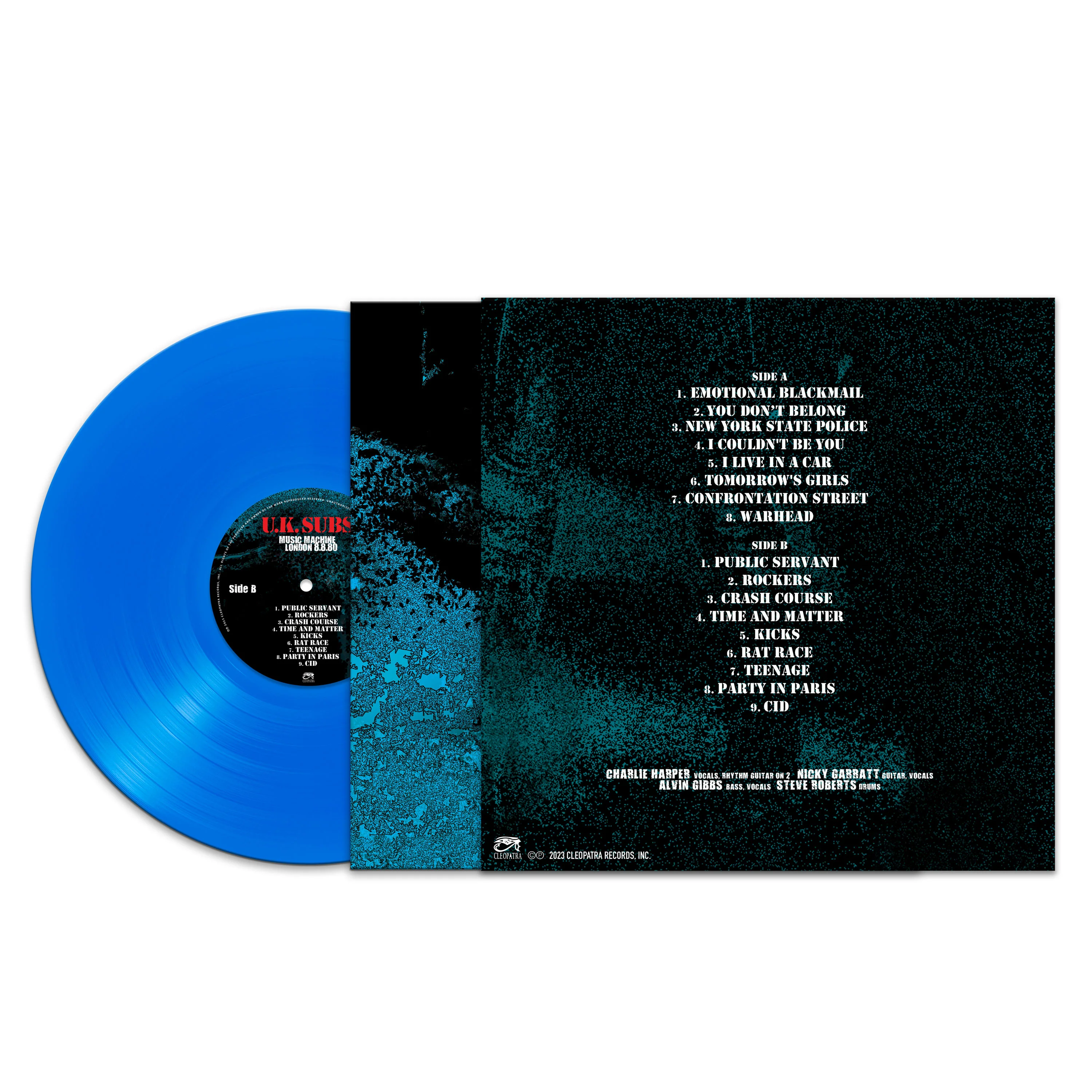 UK Subs - Music Machine London 8-8-80 (Blue Vinyl) - Image 2