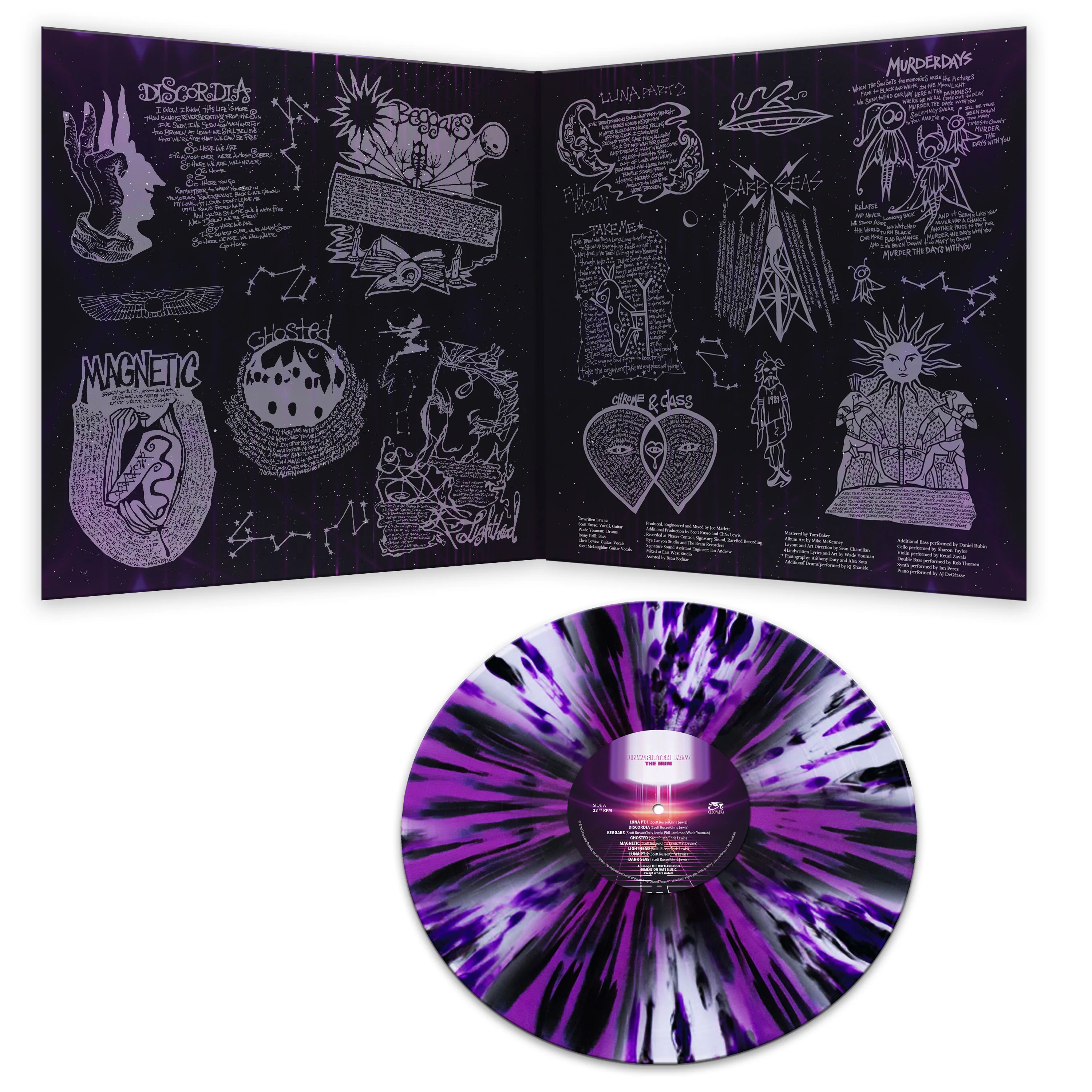 Unwritten Law - The Hum (Purple-White-Black Splatter Vinyl) - Image 3