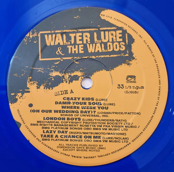 Walter Lure & The Waldos - Wacka Lacka Boom Bop A Loom Bam Boo (Limited Edition Blue Vinyl) - Image 3
