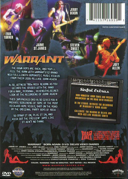 Warrant - Born Again DVD - Delvis Video Diaries (DVD) - Image 2