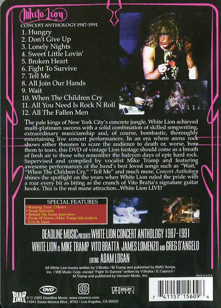 White Lion - Concert Anthology - 1987-1991 (DVD) - Image 2