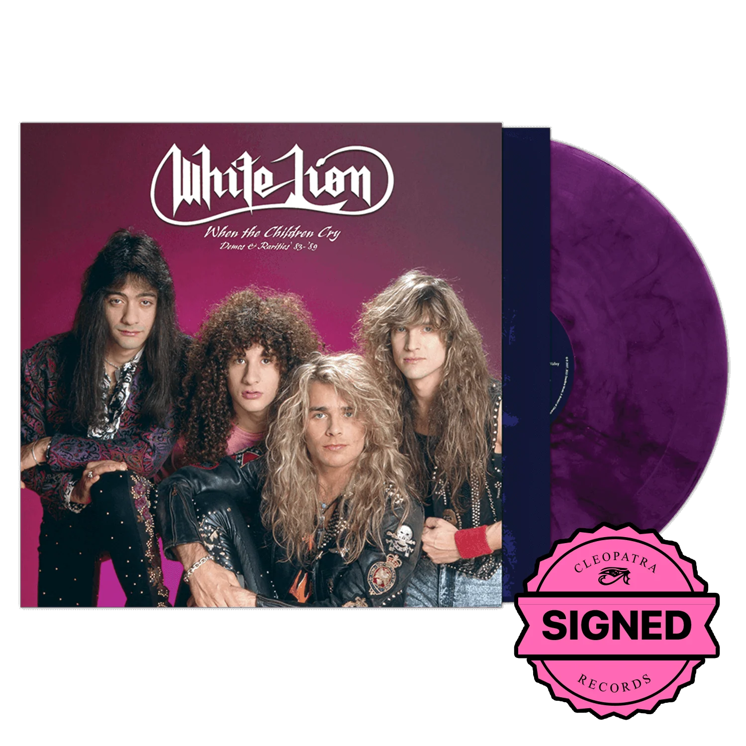 White Lion - When The Children Cry - Demos & Rarities ’83-’89 (Purple Marble Vinyl - Signed by Mike Tramp)