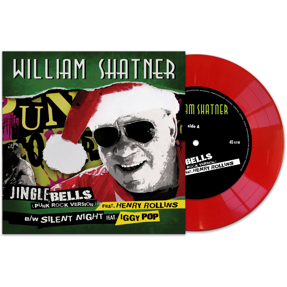 William Shatner - Jingle Bells (Punk Rock Version)(7" Red Vinyl - Signed by William Shatner) - Image 2