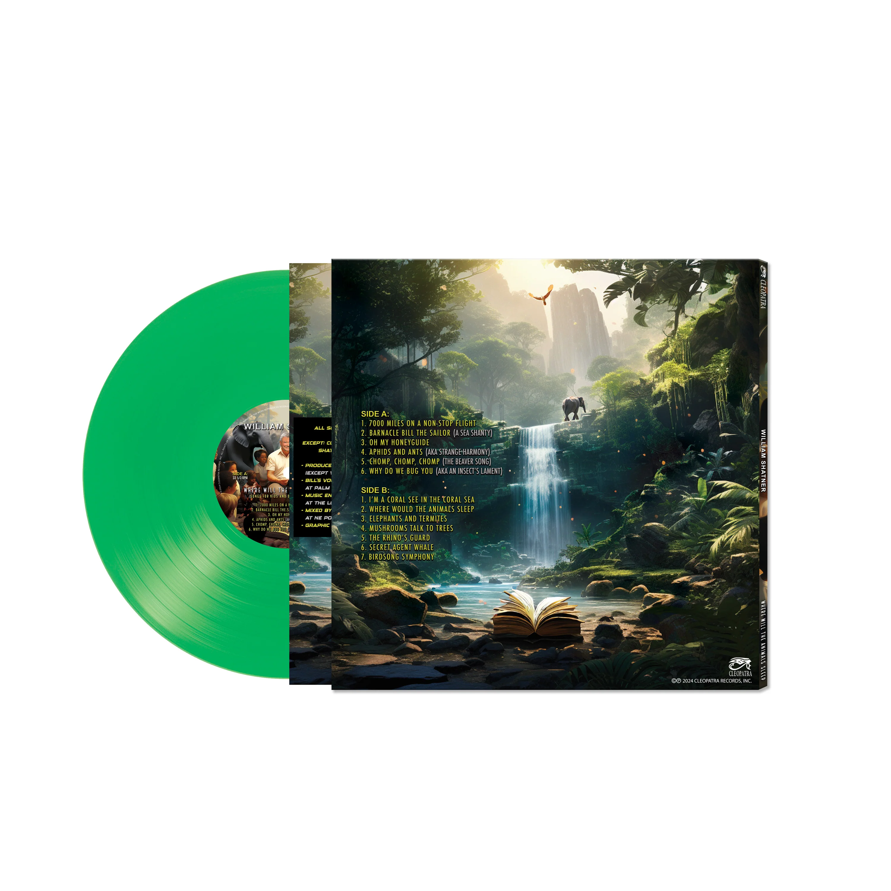William Shatner - Where Will The Animals Sleep? Songs For Kids And Other Living Things (Green Vinyl) - Image 2