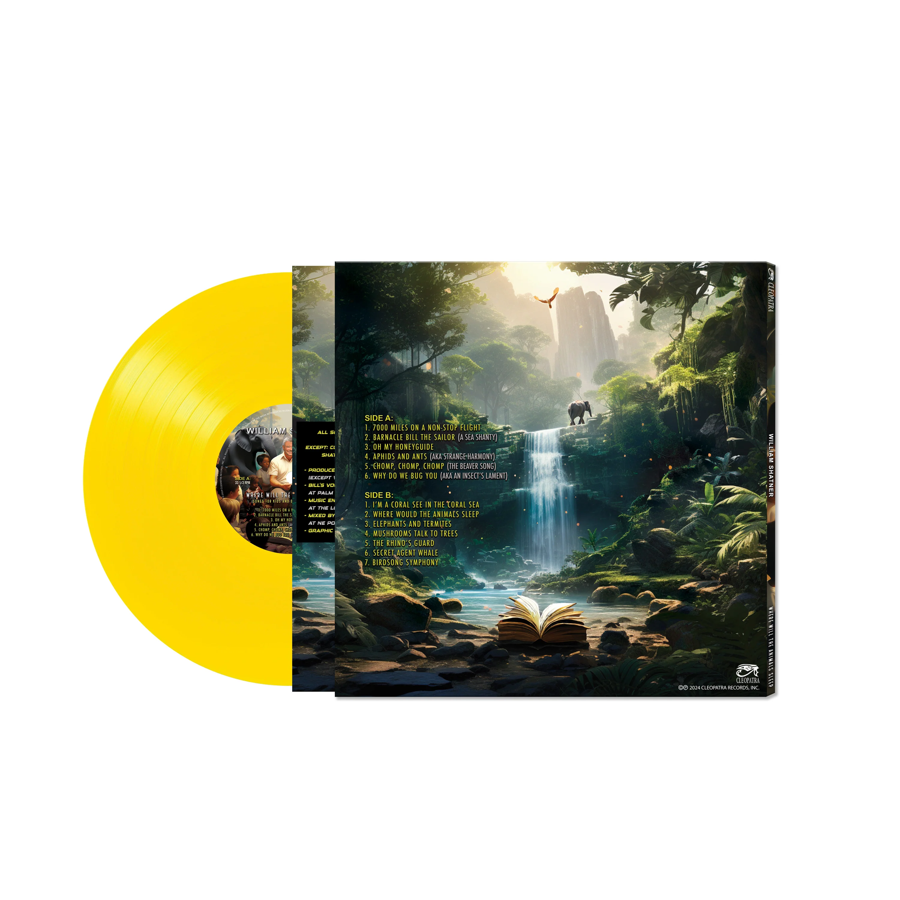 William Shatner - Where Will The Animals Sleep? Songs For Kids And Other Living Things (Yellow Vinyl) - Image 2
