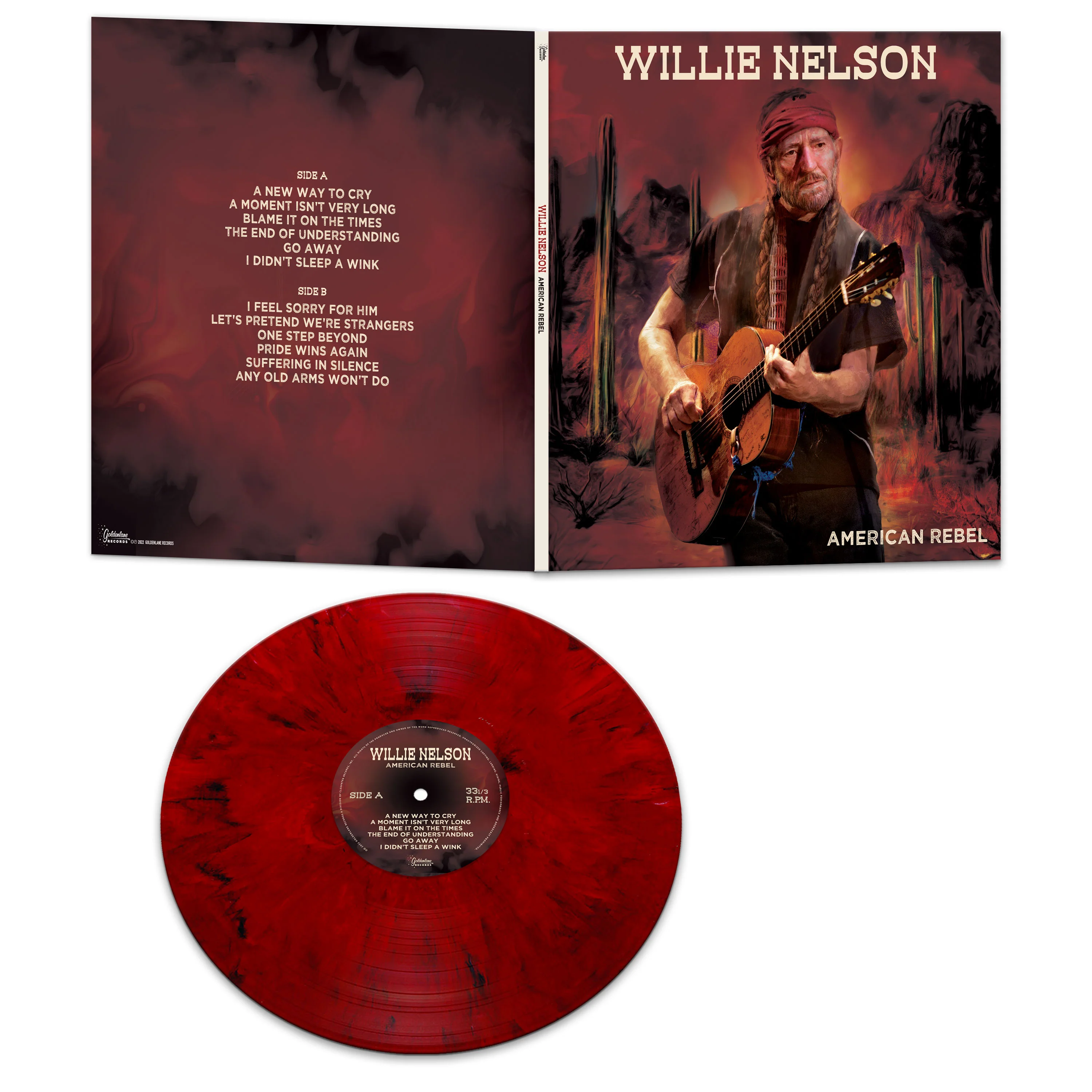 Willie Nelson - American Rebel (Red Marble Vinyl) - Image 2