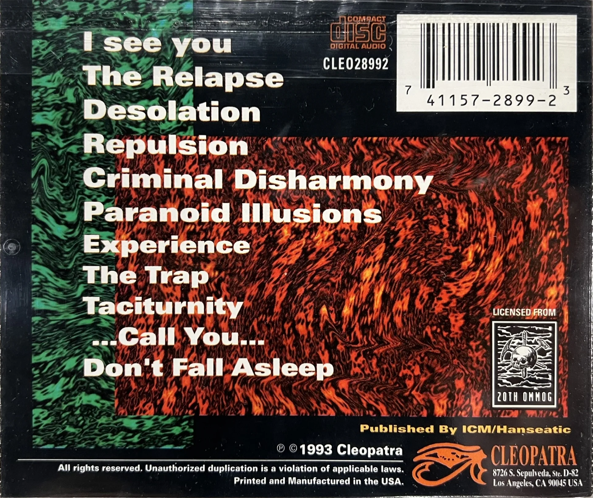 X Marks The Pedwalk - Human Desolation (CD) - Image 2