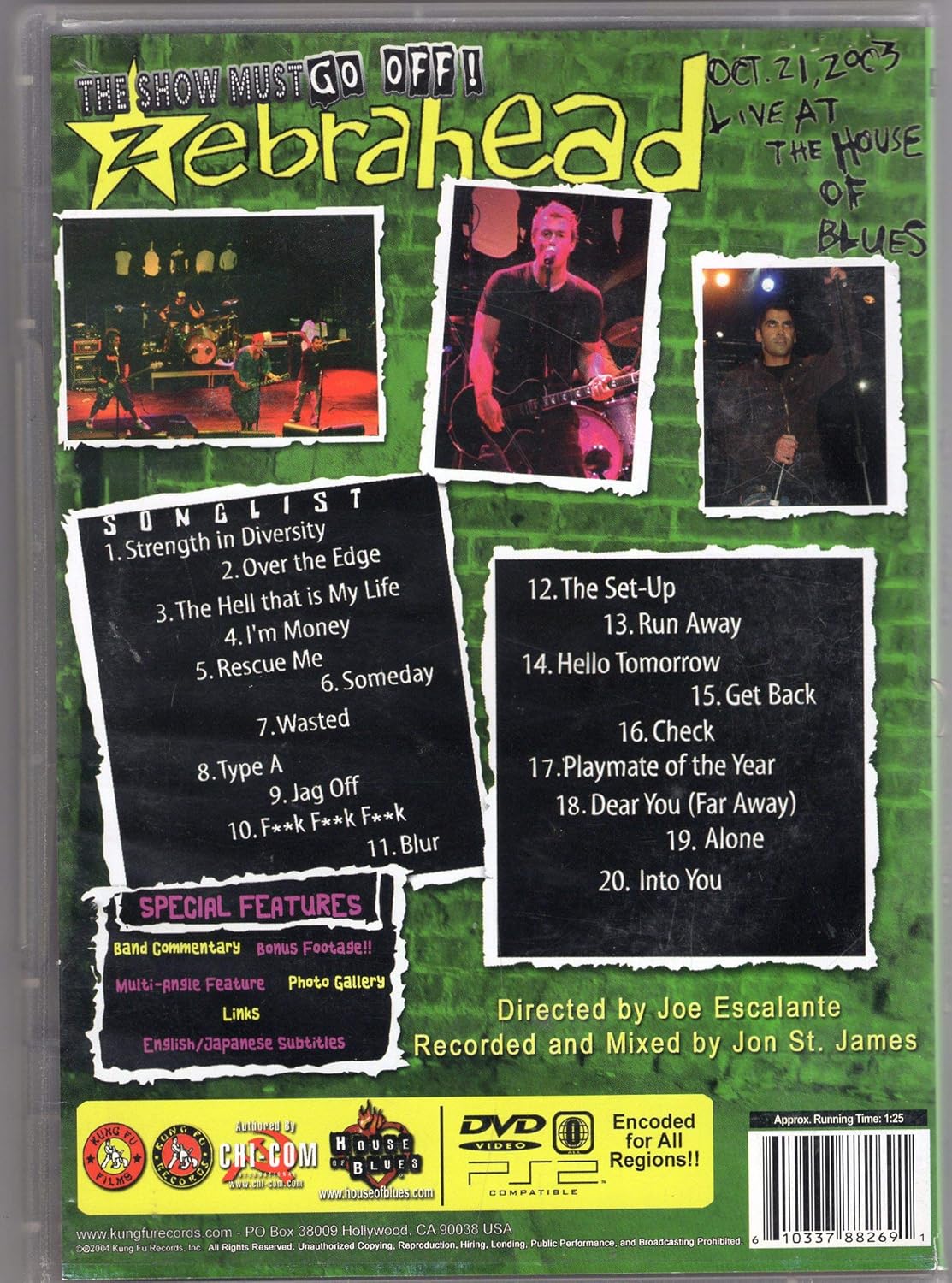 Zebrahead – Live At The House Of Blues (DVD) - Image 2